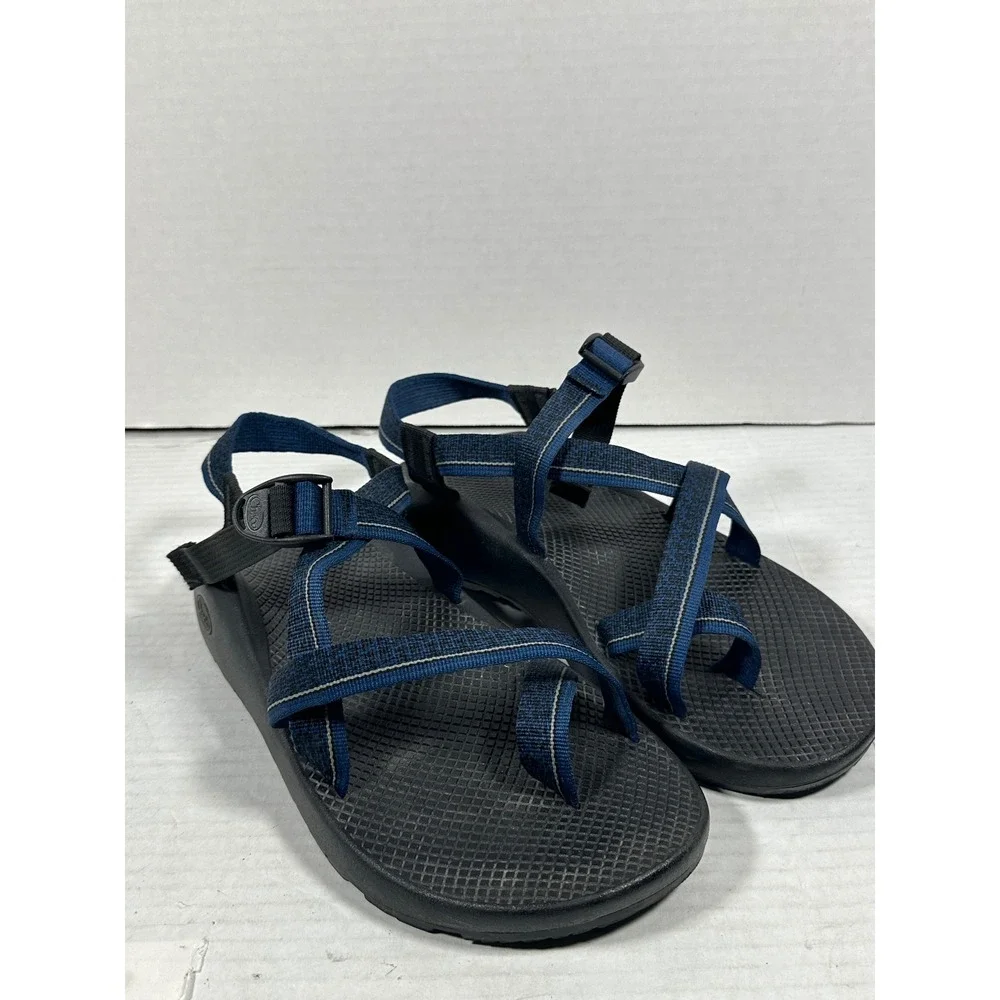 Chaco Mens Z/Cloud 2 Blue Black Adjustable Strap Toe Loop Hiking Sandals Size 11